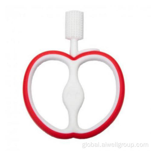 China Apple Shape Baby Silicone Training Toothbrush Supplier